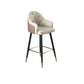 Taburete de barra de cuero glamoroso taburete de respaldo de respaldo para bristol con patas de metal