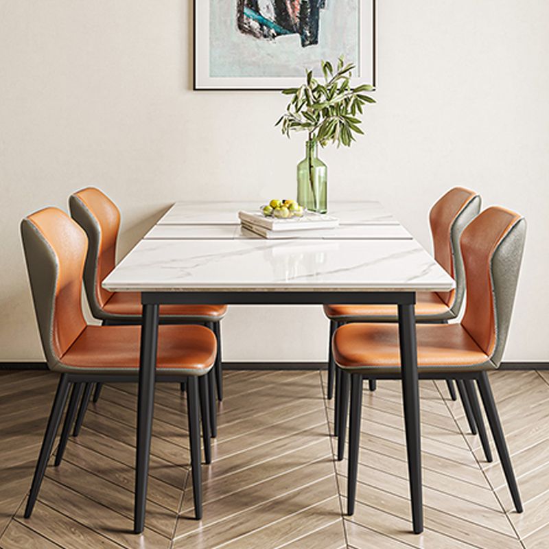 Table à manger en pierre fritrée extensible Simplicité Home Table fixe