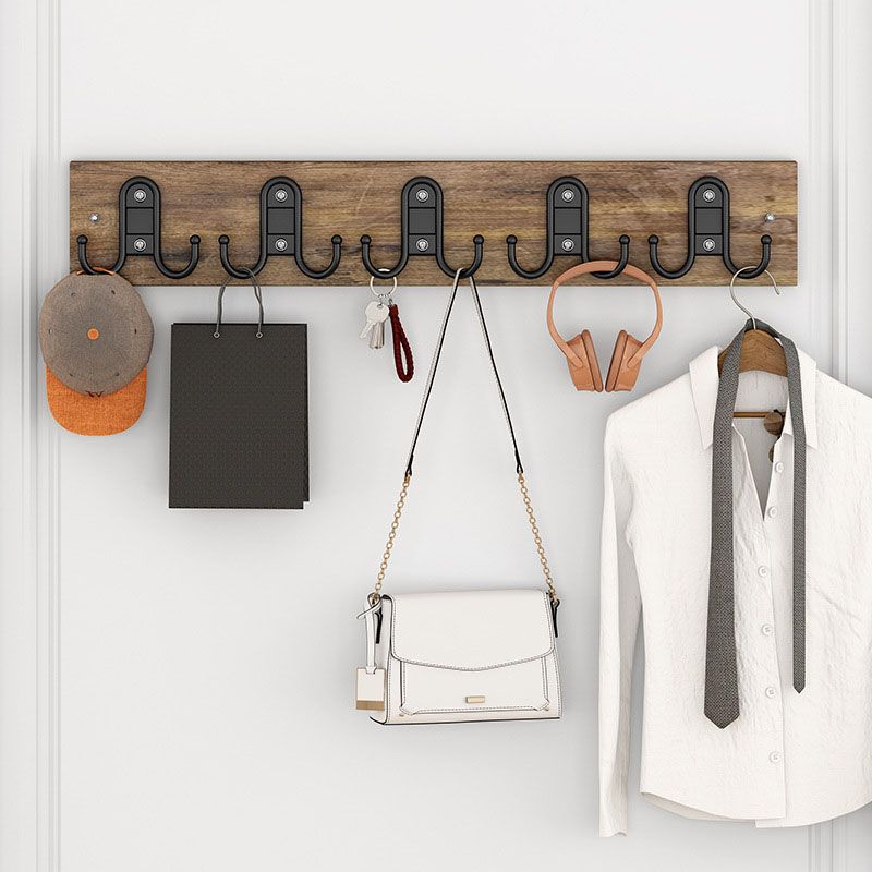 Contemporary Clothes Hanger Wall Mounted Coat Rack with Coat Hooks Clearhalo 'Entry & Mudroom Furniture' 'furn' 'furn_hall_tree_coat_racks' 'Furniture' 'Hall Trees & Coat Racks' 'hall_tree_coat_racks' 1200x1200_ae714050-b6c3-4331-8f0b-56b10ba14954