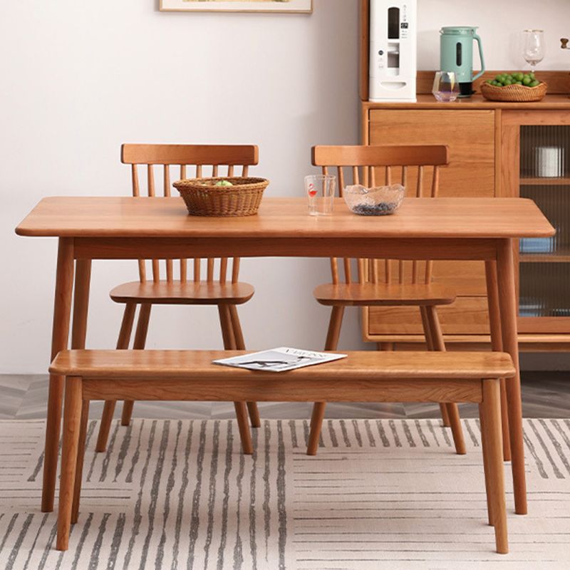 Modern Style Cherry Wooden Dining Table 4 Legs Solid Wood Table for Home Clearhalo ' dining_table' 'Dining Tables & Seating' 'Dining Tables' 'furn' 'furn_dining_table' 'Furniture' 'furniture_dining_table' 'Kitchen & Dining Furniture' 'kitchen&dining_furn' 'kitchen' 'kitchen_dining_table' 1200x1200_ae71c2d5-abcf-4841-a0be-ea112192907c