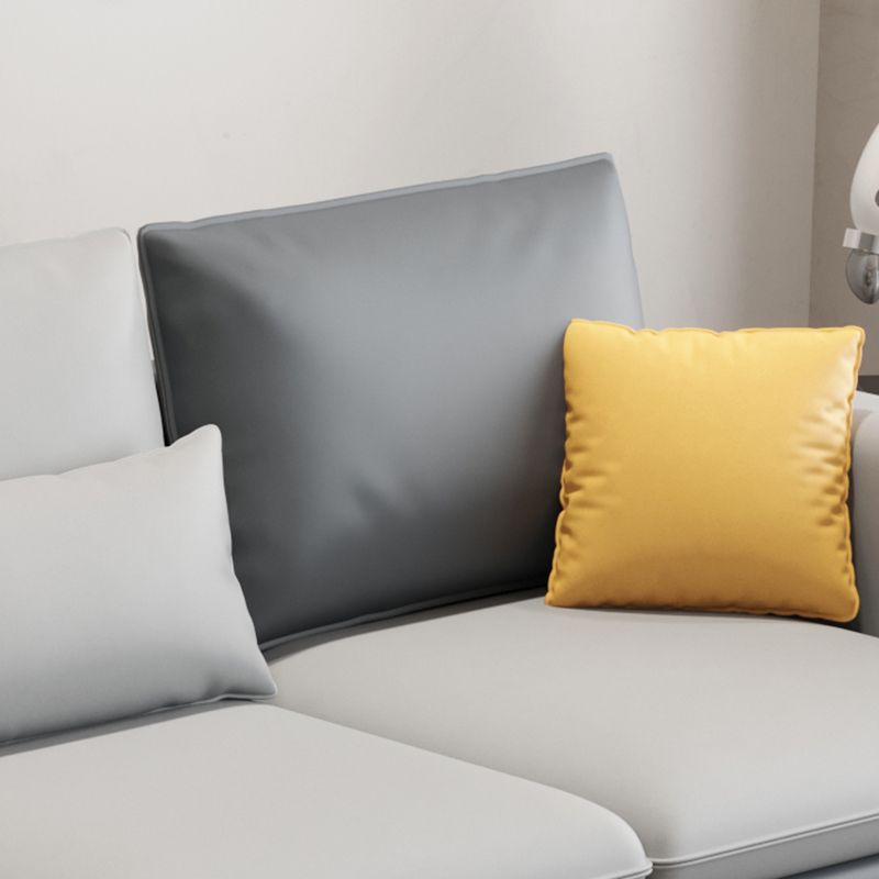 35.43 "Sofá de cuero sintético seccional de alto contenido con cojines de almohada