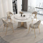 Modern Round Dinner Table Steel Base Stone Dining Table for Home Clearhalo 'Dining Tables & Seating' 'Dining Tables' 'dining_table' 'furn' 'furn_dining_table' 'Furniture' 'Kitchen & Dining Furniture' 1200x1200_ae7291f5-3ecd-4bf5-9391-16a0f8581f3b