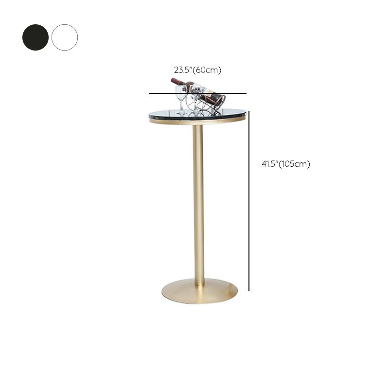 Glam Style Bar Table Set 1/2/3 Pieces Bar Table with Metal Stools Clearhalo 'Bar Furniture' 'furn' 'furn_home_bar_bar_sets' 'Furniture' 'Home Bars & Bar Sets' 'home_bar_bar_sets' 'Kitchen & Dining Furniture' 1200x1200_ae72d472-bc34-4c99-8710-dea69212262c
