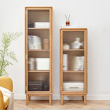 1 Door No Distressing Glass Paned Accent Cabinet for Living Room Clearhalo 'Cabinets & Chests' 'cabinets_chests' 'furn' 'furn_cabinets_chests' 'Furniture' 'Living Room Furniture' 1200x1200_ae74c566-9416-44e9-81bd-33e1f15dc8e1