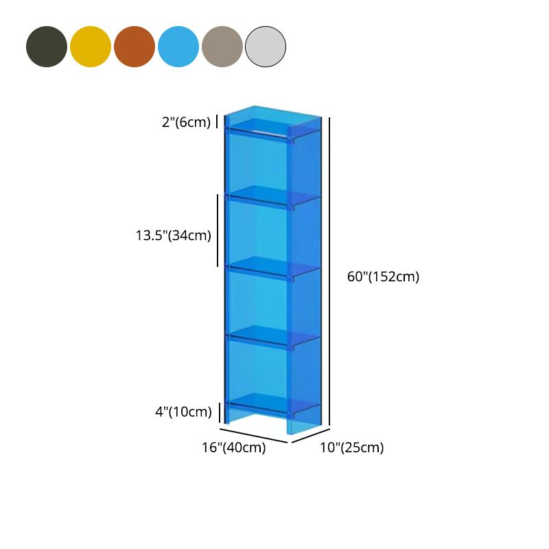 Acrylic Vertical Standard Bookshelf Scandinavian Closed Back Bookshelf Clearhalo 'Bookcases' 'furn' 'furn_bookcases' 'Furniture' 'furniture_bookcases' 'Office Furniture' 1200x1200_ae754224-26bf-4ea3-8b87-660eea949434