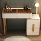 Glass Makeup Counter Bright White Vanity Tables with Storage Drawers, 15.74" Wide Clearhalo 'Bedroom Furniture' 'furn' 'furn_makeup_vanities' 'Furniture' 'Makeup Vanities' 'makeup_vanities' 1200x1200_ae765b2e-e93e-4eb5-850e-e8897e5b3ae1