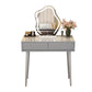 Contemporary Lighted Mirror Makeup Vanity Desk in Wood Vanity Dressing Table Set