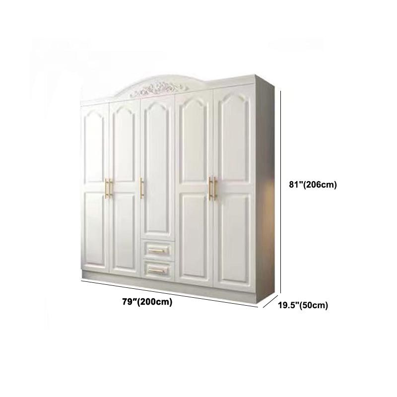 French Country Wardrobe White Wooden Wardrobe Closet for Bedroom Clearhalo 'Armoires & Wardrobes' 'armoires_wardrobes' 'Bedroom Furniture' 'furn' 'furn_armoires_wardrobes' 'Furniture' 1200x1200_ae772377-c7c4-44c9-b16a-8fd3fcaaed38