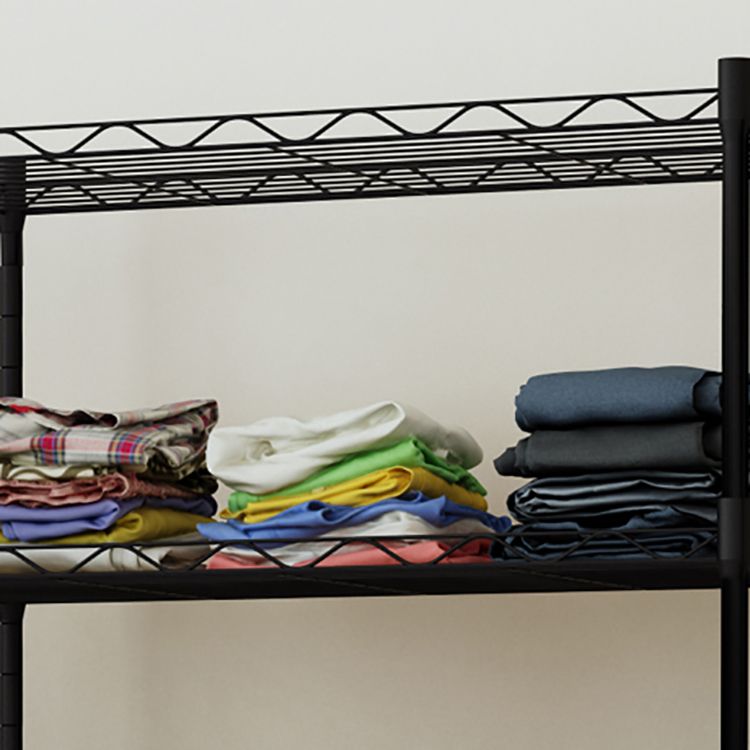 Modern Style Wardrobe Metal 2-Teir Adjustable Shelves Wardrobe Closet Clearhalo 'Armoires & Wardrobes' 'armoires_wardrobes' 'Bedroom Furniture' 'furn' 'furn_armoires_wardrobes' 'Furniture' 1200x1200_ae781f58-3d64-43eb-a521-df0533104479