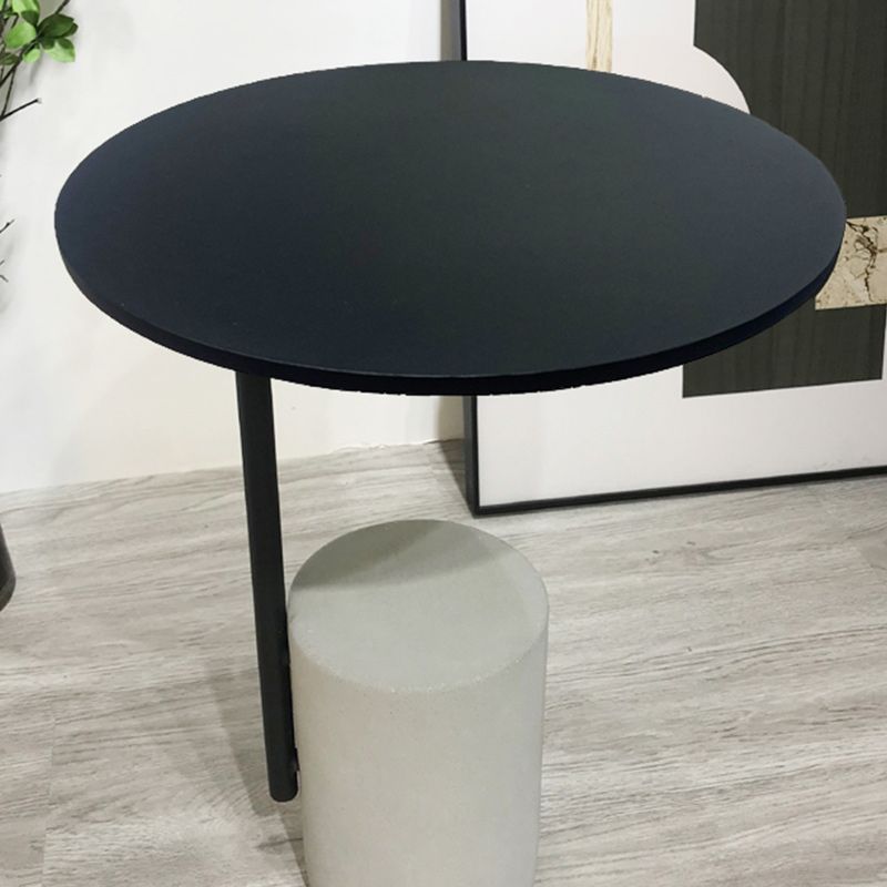 Pedestal Accent Side Table with Metal Top Side End Snack Table Clearhalo 'Coffee & Accent Tables' 'End & Side Tables' 'end_side_tables' 'furn' 'furn_end_side_tables' 'Furniture' 'Living Room Furniture' 1200x1200_ae785452-0398-4e8c-90bf-6373db10ab88