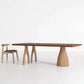 Brown Dining Table Rectangle Contemporary Style Solid Wood Dinner Table