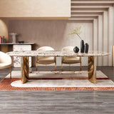 Traditional Luxury Dining Table Marble Oval Dining Table for Home