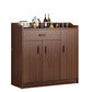 Server buffet in stile glam a buffet in legno con armadi e cassetti