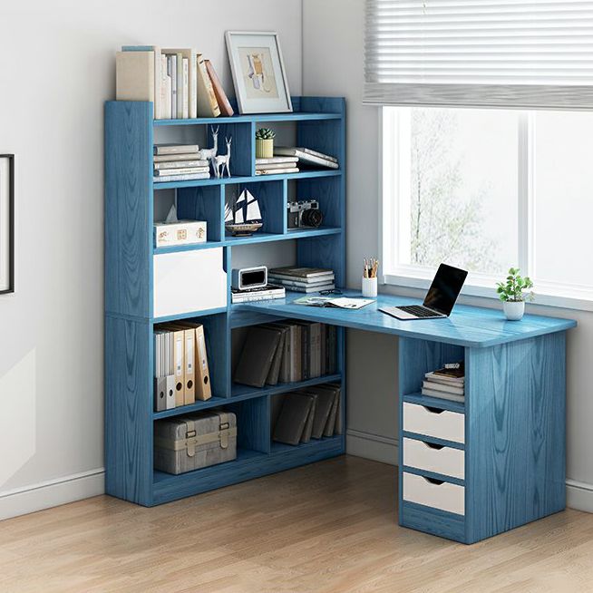 28.15-Inch Modern & Contemporary L-Shape Wooden Desk Bedroom with Bookshelf Writing Desk Clearhalo 'furn' 'furn_office_desk' 'Furniture' 'Office Desks' 'Office Furniture' 'office_desk' 1200x1200_ae7c8ead-f3a8-46fe-bc6f-7ec3c59717e5