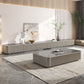 Pedestal Glam Coffee Table Rectangle Slate Single Coffee Table with Drawer Clearhalo 'Coffee & Accent Tables' 'Coffee Tables' 'coffee_tables' 'furn' 'furn_coffee_tables' 'Furniture' 'Living Room Furniture' 1200x1200_ae7d9919-36f8-46ff-ae2d-a86af2edd80d