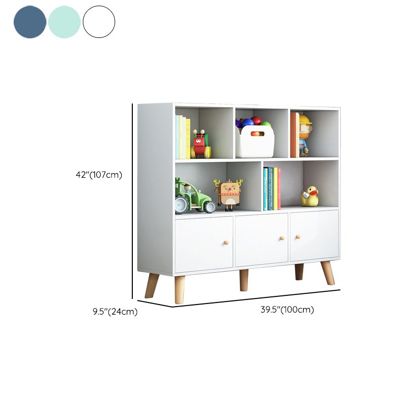 Estantería estándar escandinava estantería de madera de ingeniería con gabinetes