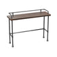 Industrial Black Iron Bar Table Brown Wood Rectangle Top 41.3"H Bistro Table Clearhalo 'Bar Furniture' 'Bar Tables' 'bar_tables' 'furn' 'furn_bar_tables' 'Furniture' 'furniture_bar_tables' 'Kitchen & Dining Furniture' 'kitchen&dining_furn' 'kitchen' 1200x1200_ae7ed42f-ffa1-425a-a1df-f8405436b93c
