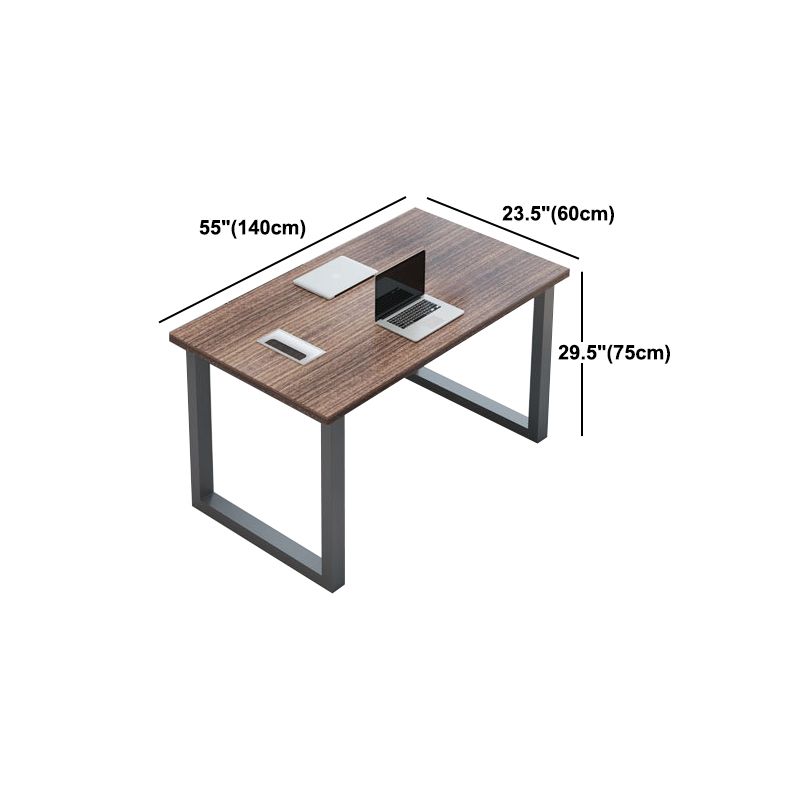 Scrivania rettangolare da ufficio in legno fabbricato industriale con base in metallo