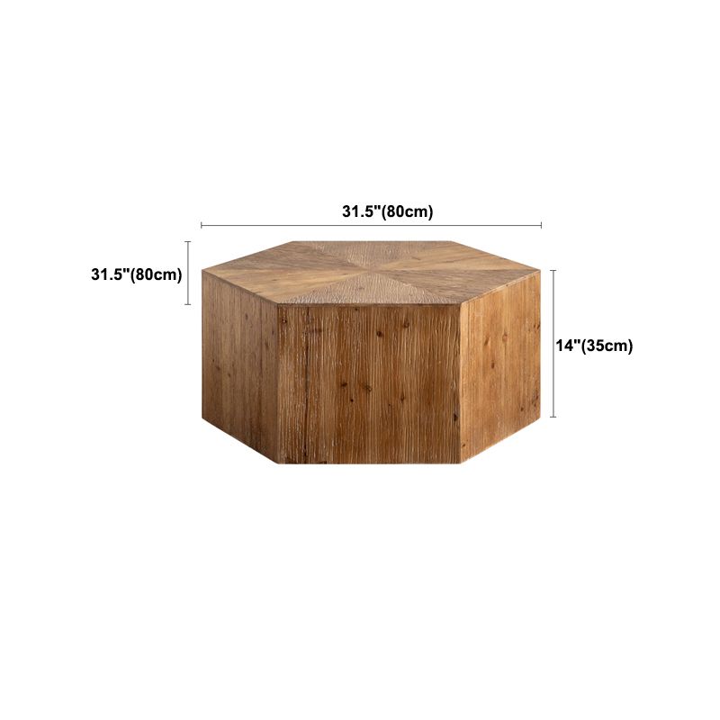 French Country Geometric Coffee or End Table Wood Coffee Table