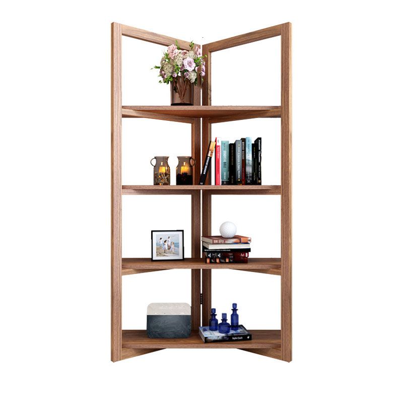 Open Back Folding Bookshelf Wood Contemporary Bookcase for Home Clearhalo 'Bookcases' 'furn' 'furn_bookcases' 'Furniture' 'Office Furniture' 1200x1200_ae8506ec-0c06-42f1-b5bc-a4d3625b8686