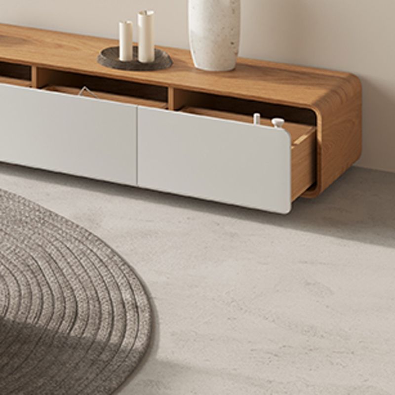 Holz -TV -Ständer geschlossener Speicher -TV -Konsole mit 3 /4 -Schubladen, 16 "D x 10" H