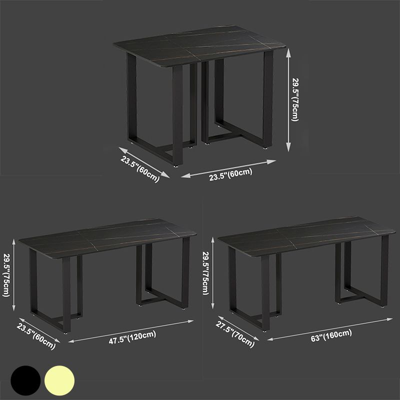 Industrial Dining Table Sintered Stone Table with Double Pedestal for Dining Room Clearhalo ' dining_table' 'Dining Tables & Seating' 'Dining Tables' 'furn' 'furn_dining_table' 'Furniture' 'furniture_dining_table' 'Kitchen & Dining Furniture' 'kitchen&dining_furn' 'kitchen' 'kitchen_dining_table' 1200x1200_ae864181-e905-4da4-8f69-65c4c3a729db