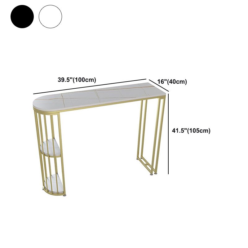 Artificial Marble Oval Bar Table 42-inch Height Top Glam Style Bistro Table Clearhalo 'Bar Furniture' 'Bar Tables' 'bar_tables' 'furn' 'furn_bar_tables' 'Furniture' 'furniture_bar_tables' 'Kitchen & Dining Furniture' 1200x1200_ae88472d-8a57-4c12-b229-7d218abf3998