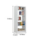 Rectangle Etagere Bookshelf Modern Metal Open Bookcase with Shelves