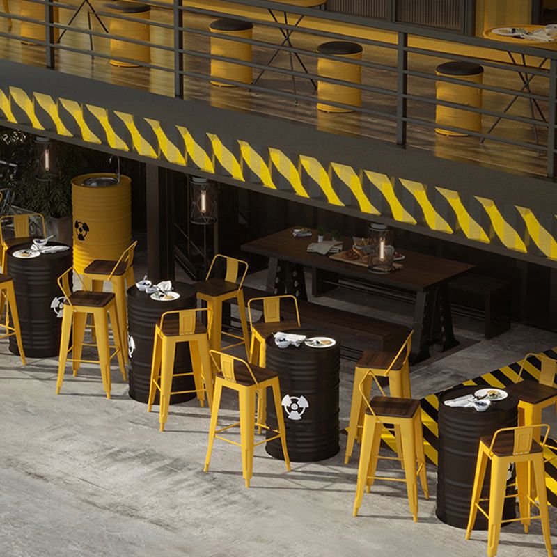 Industrial Yellow Counter Stools Iron Wooden Bar Bristol Stools with Low Back Clearhalo 'Bar Furniture' 'Bar Stools' 'bar_stools' 'furn' 'furn_bar_stools' 'furniture_bar_stools' 'Kitchen & Dining Furniture' 'kitchen&dining_furn' 'kitchen' 'kitchen_furn' Furniture' 1200x1200_ae89ac0e-8b21-4688-9cb9-facbbfce94df