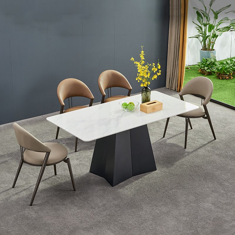 Metaal industriële eetkamerstoel matte afwerking open achterkant stoel