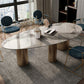 Traditional Luxury Oval Dining Room Table White Sintered Stone Table with 3 Gold Legs Clearhalo ' dining_table' 'Dining Tables & Seating' 'Dining Tables' 'furn' 'furn_dining_table' 'Furniture' 'furniture_dining_table' 'Kitchen & Dining Furniture' 'kitchen&dining_furn' 'kitchen' 'kitchen_dining_table' 1200x1200_ae8ac24e-9ac7-4a96-a329-dde3ea95044f