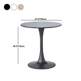Mesa de madera moderna para mesa redonda de restaurantes con pedestal de metal