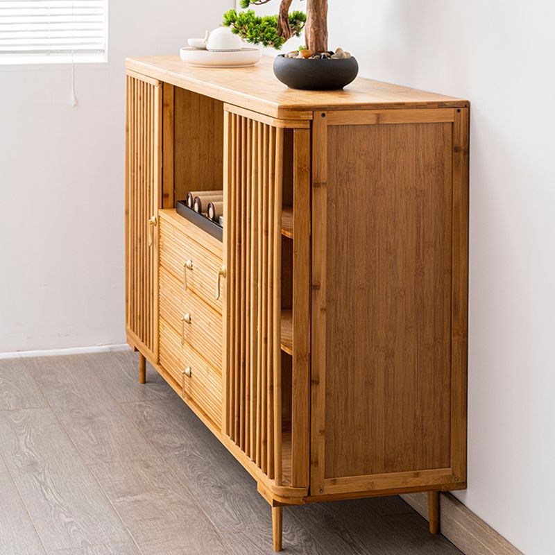 Rectangle Shape Contemporary Console Table Natural/Brown Bamboo Console Sofa Table