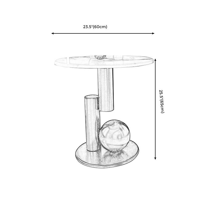 Pedestal 1 Single Coffee Table Modern Stone Round Cocktail Table Clearhalo 'Coffee & Accent Tables' 'Coffee Tables' 'coffee_tables' 'furn' 'furn_coffee_tables' 'Furniture' 'furniture_coffee_tables' 'Living Room Furniture' 1200x1200_ae8feab9-8565-4647-abd1-fba687e3bce0