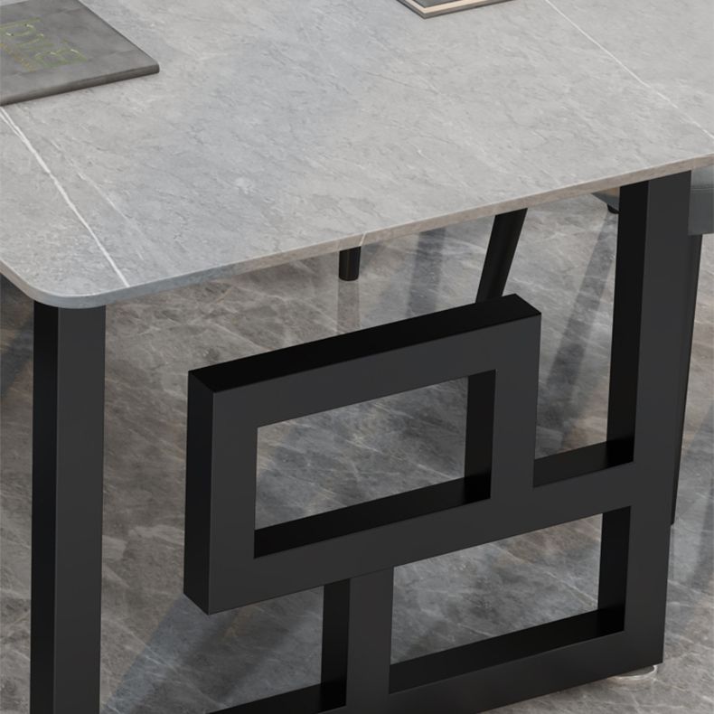 Scrivania per ufficio in pietra in stile industriale da 29,53 pollici