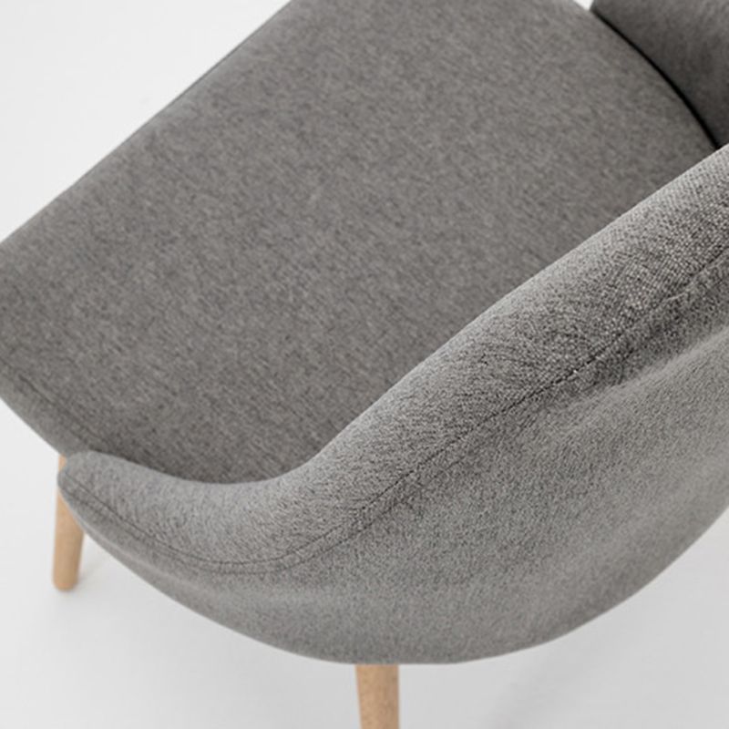 Cotton Blend /PU Upholstered Accent Chair Solid Wood Chair with 4 Legs Clearhalo 'Accent Chairs' 'accent_chairs' 'Chairs & Seating' 'furn' 'furn_accent_chairs' 'Furniture' 'Living Room Furniture' 1200x1200_ae90471a-803a-4208-a7eb-a6cd5c17c55b