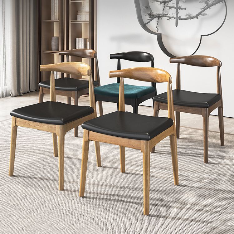 Contemporary Wood Indoor Open Back Dining Side Chair of 19'' Wide Dining Chair Clearhalo ' kitchen&dining_furn' 'Dining Chairs' 'Dining Tables & Seating' 'dining_chair' 'furn' 'furn_dining_chair' 'Furniture' 'furniture_dining_chair' 'Kitchen & Dining Furniture' 'kitchen' 1200x1200_ae914b6e-3aba-4aae-aefb-4eb6458b0790