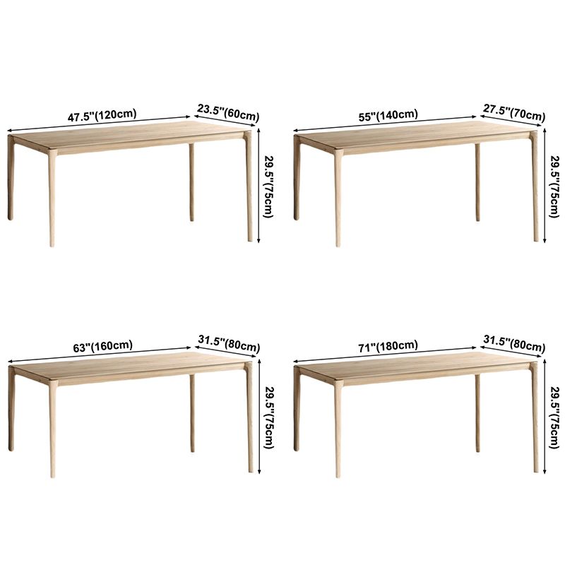 Rectangle 4-foot Home Furniture Solid Wood Dining Table for Dining Room Clearhalo ' dining_table' 'Dining Tables & Seating' 'Dining Tables' 'furn' 'furn_dining_table' 'Furniture' 'furniture_dining_table' 'Kitchen & Dining Furniture' 'kitchen&dining_furn' 'kitchen' 'kitchen_dining_table' 1200x1200_ae937f55-b8cf-45c1-98b9-59530c5cd4ff