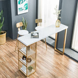 1/3/4 Pieces Glam Bar Set Home Matte Finish Iron Bar Stool and Table Set