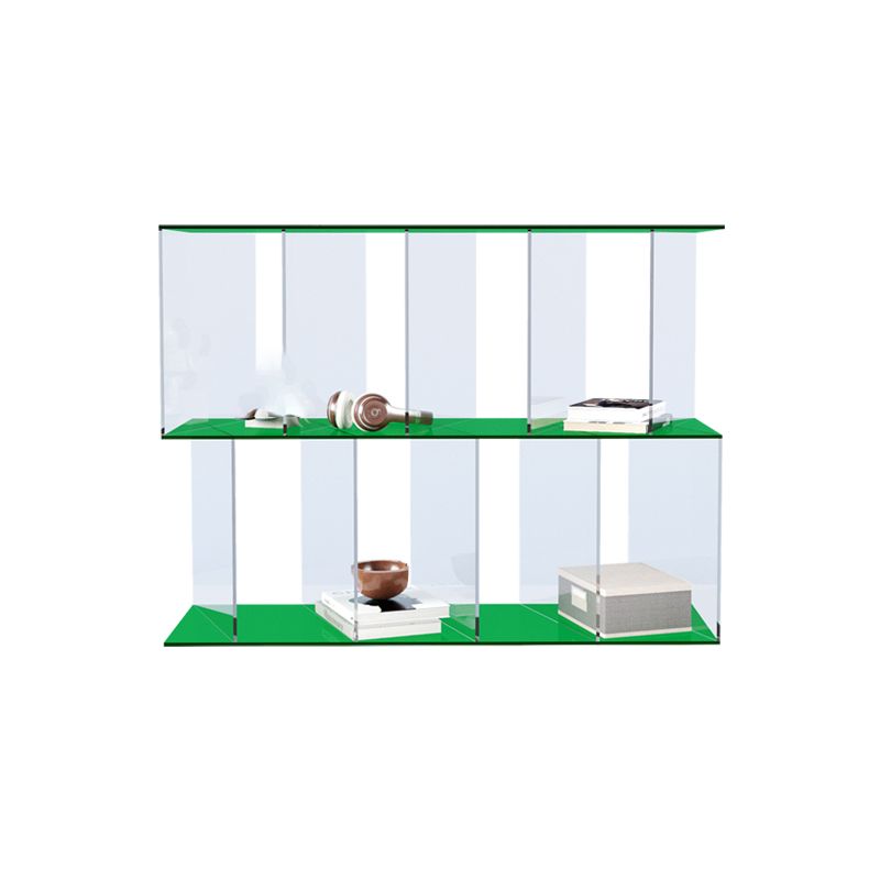 Libreria acrilica con libreria verticale aperta aperta contemporanea con scaffali