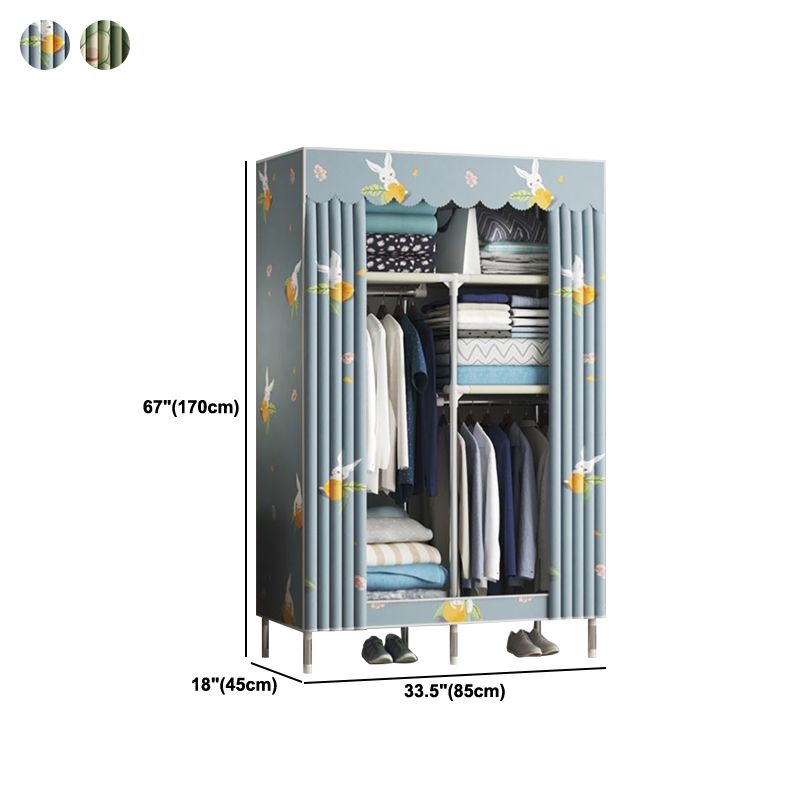 Armadio del guardaroba contemporaneo in metallo a 1 porta con scaffali