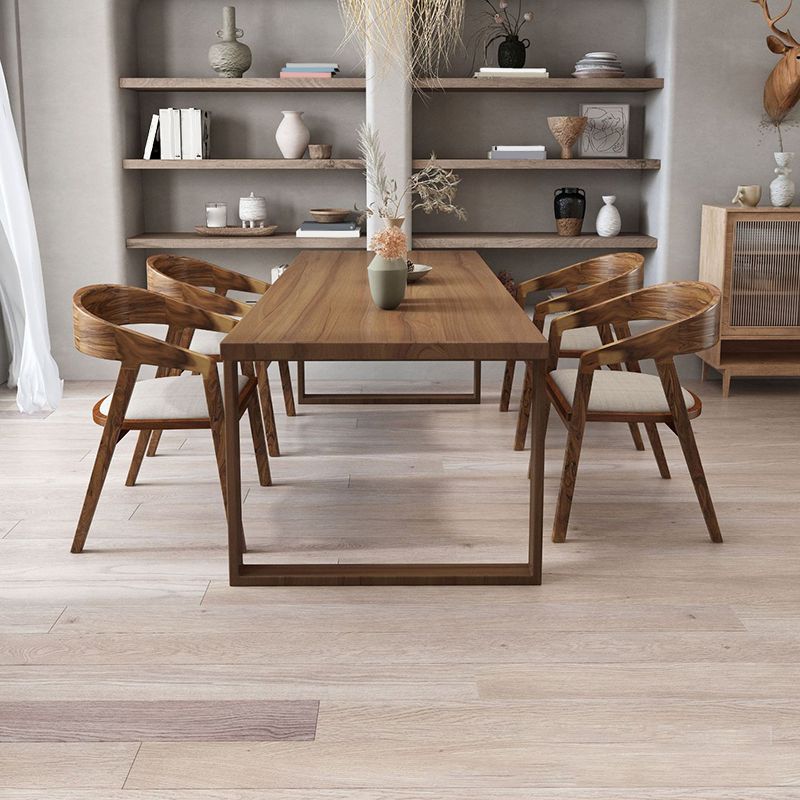Mid-Century Modern Dining Table Pine Wood Table with Sled Base Clearhalo ' dining_table' 'Dining Tables & Seating' 'Dining Tables' 'furn' 'furn_dining_table' 'Furniture' 'furniture_dining_table' 'Kitchen & Dining Furniture' 'kitchen&dining_furn' 'kitchen' 'kitchen_dining_table' 1200x1200_ae972173-60ff-4126-bc68-e43ce8cedff7