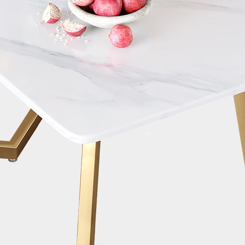 Minimalist Rectangle Shape White Dining Table Sintered Stone Standard Dining Table for Kitchen Clearhalo ' dining_table' 'Dining Tables & Seating' 'Dining Tables' 'furn' 'furn_dining_table' 'Furniture' 'furniture_dining_table' 'Kitchen & Dining Furniture' 'kitchen&dining_furn' 'kitchen' 'kitchen_dining_table' 1200x1200_ae98c7df-738f-446e-a12d-955d5bce0722