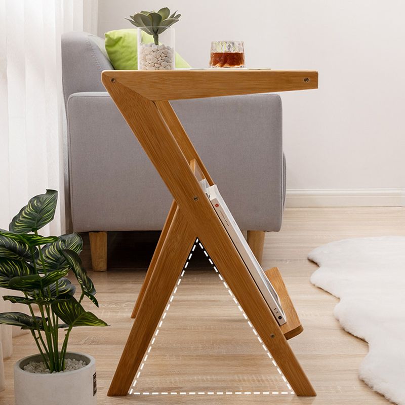 Asian Style Accent Side Table Wood and Glass with Storage and Shelf Corner Table Clearhalo 'Coffee & Accent Tables' 'End & Side Tables' 'end_side_tables' 'furn' 'furn_end_side_tables' 'Furniture' 'Living Room Furniture' 1200x1200_ae9999d6-7657-42c1-975b-16511e9e3ff9