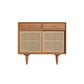 Contemporary 31.5"all Natural Wooden Cabinet, Rectangle Accent Cabinet with Drawers