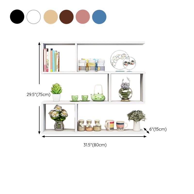 Modern Wooden Shelf Bookcase Wall Mounted Shelves Included Shelf for Bedroom