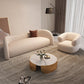 Modern Wool Curved Sofa Sloped Arm Sofa for Living Room, Apartment