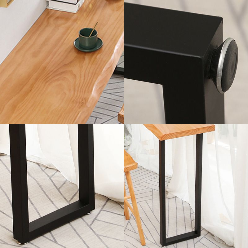 Contemporary Rectangle Bar Dining Table Wood Bar Height Table with Sled Base Clearhalo 'Bar Furniture' 'Bar Tables' 'bar_tables' 'furn' 'furn_bar_tables' 'Furniture' 'furniture_bar_tables' 'Kitchen & Dining Furniture' 'kitchen&dining_furn' 'kitchen' 1200x1200_ae9e1a94-03ef-4ca1-8ea1-2743a473f8eb