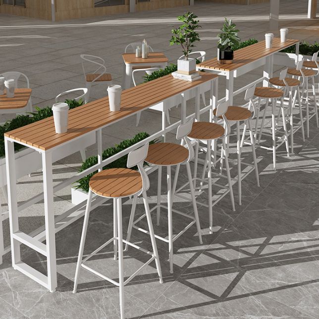 Modern Rectangle Table Dining Bar Counter Table for Kitchen with Metal Legs Clearhalo 'Bar Furniture' 'Bar Tables' 'bar_tables' 'furn' 'furn_bar_tables' 'Furniture' 'furniture_bar_tables' 'Kitchen & Dining Furniture' 1200x1200_ae9e383e-40d8-4ae7-871b-59fca8ea25d6