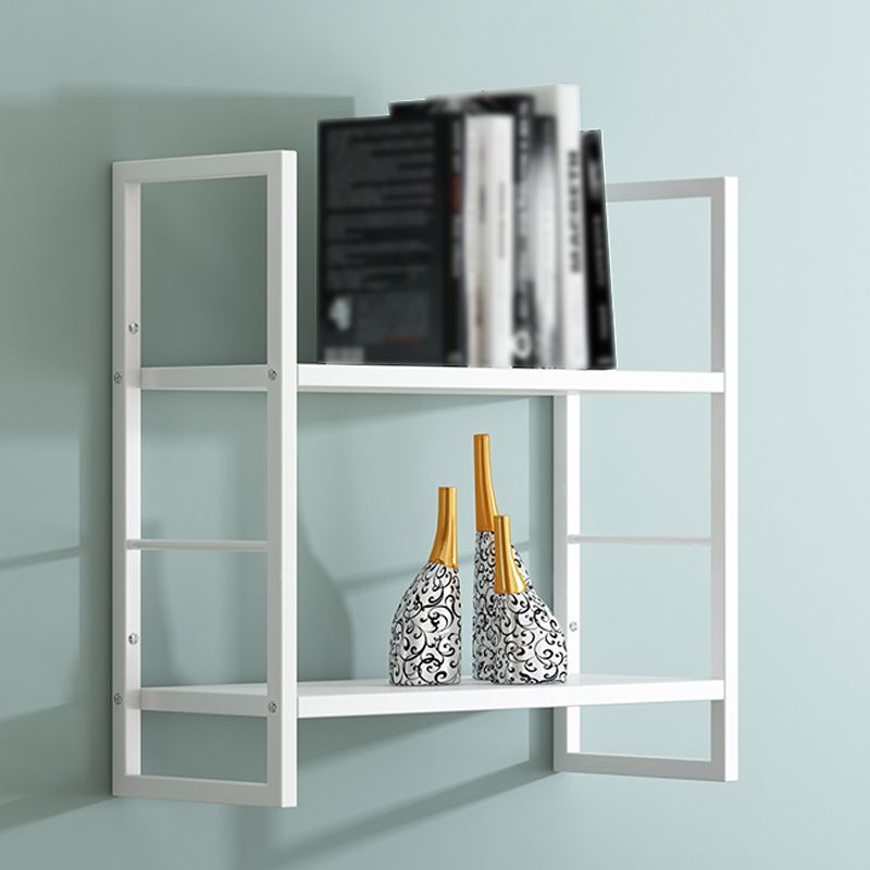 Industrial Wall Mounted Bookshelf Black and White Iron Shelf for Home Clearhalo 'Bookcases' 'furn' 'furn_bookcases' 'Furniture' 'furniture_bookcases' 'kitchen' 'kitchen_bookcases' 'Living Room Furniture' 'Office Furniture' 1200x1200_ae9e7635-08a8-4f02-87d6-fd2865b70599